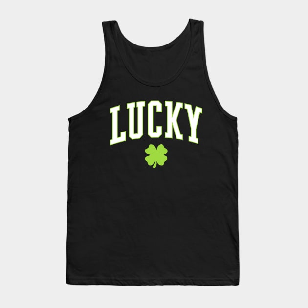 Lucky Shamrock Clover St Patricks Day Tank Top by GraciafyShine